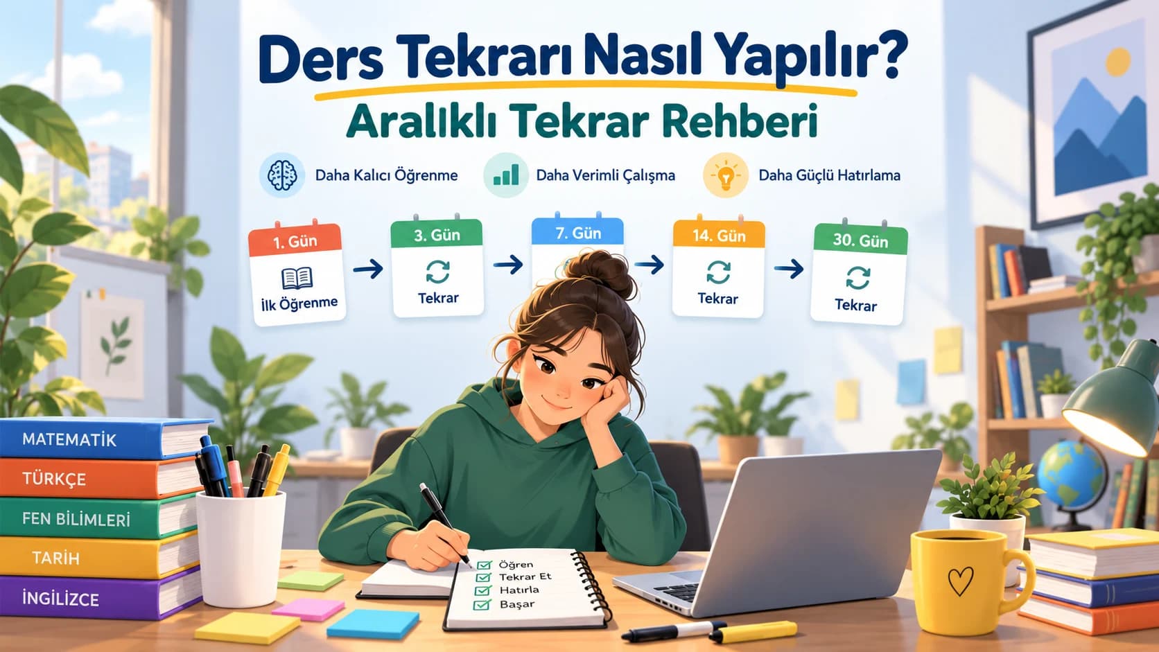Ders Tekrarı Nasıl Yapılır? Aralıklı Tekrar Rehberi