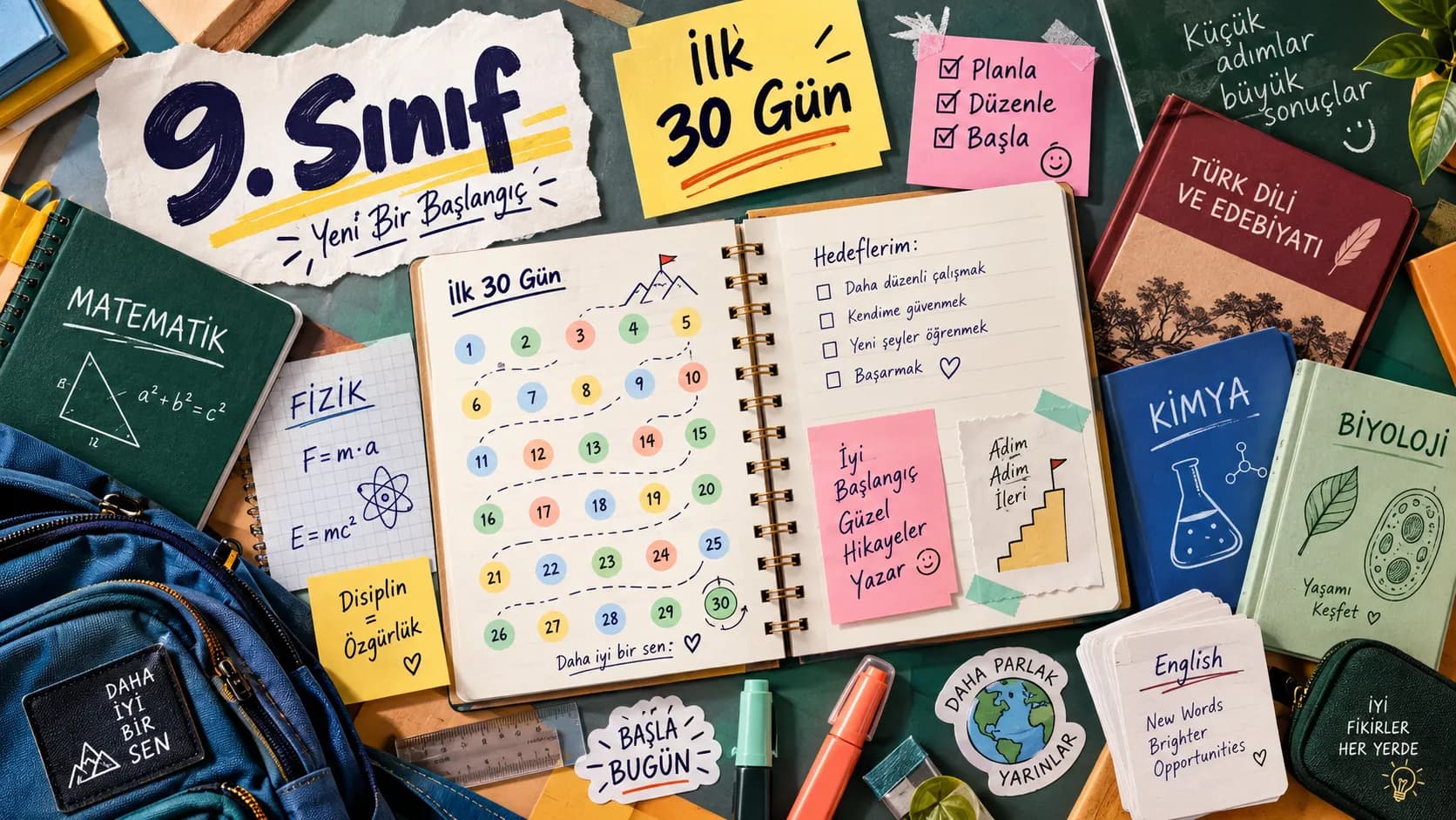 9. Sınıfa Yeni Başlayanlar İçin Ders Çalışma Programı: İlk 30 Gün