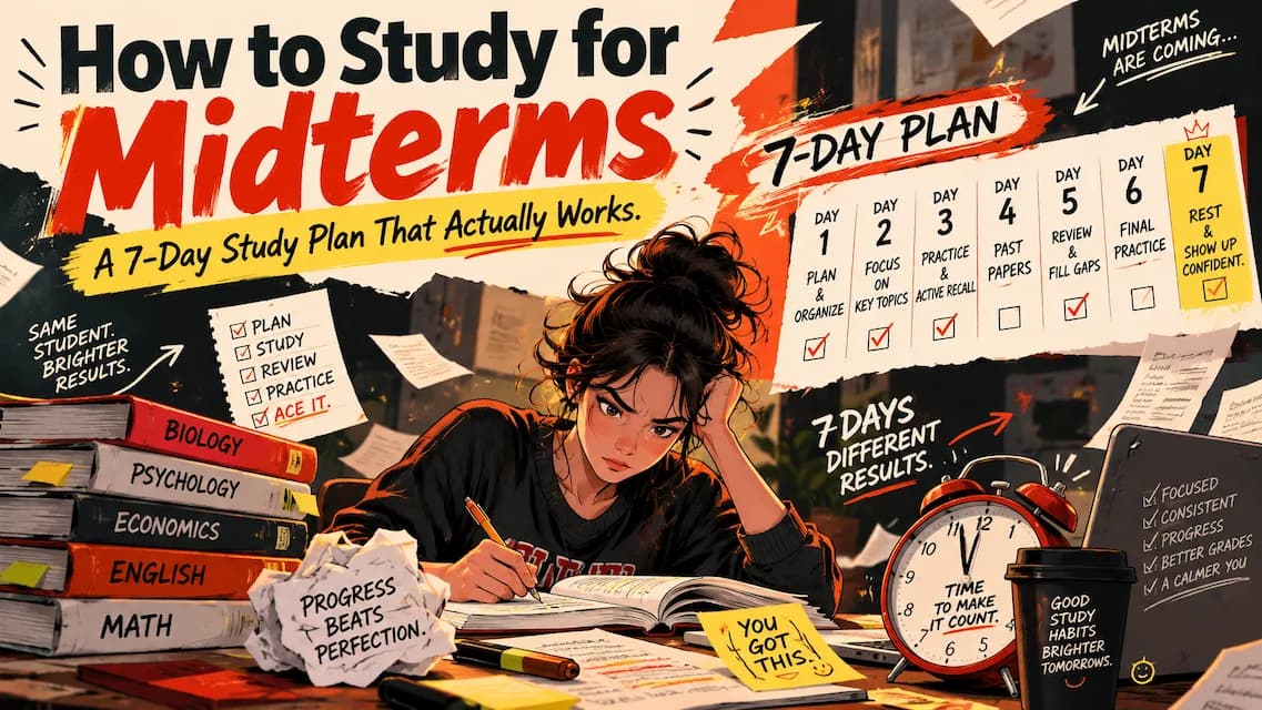 How to Study for Midterms: A 7-Day Study Plan That Actually Works