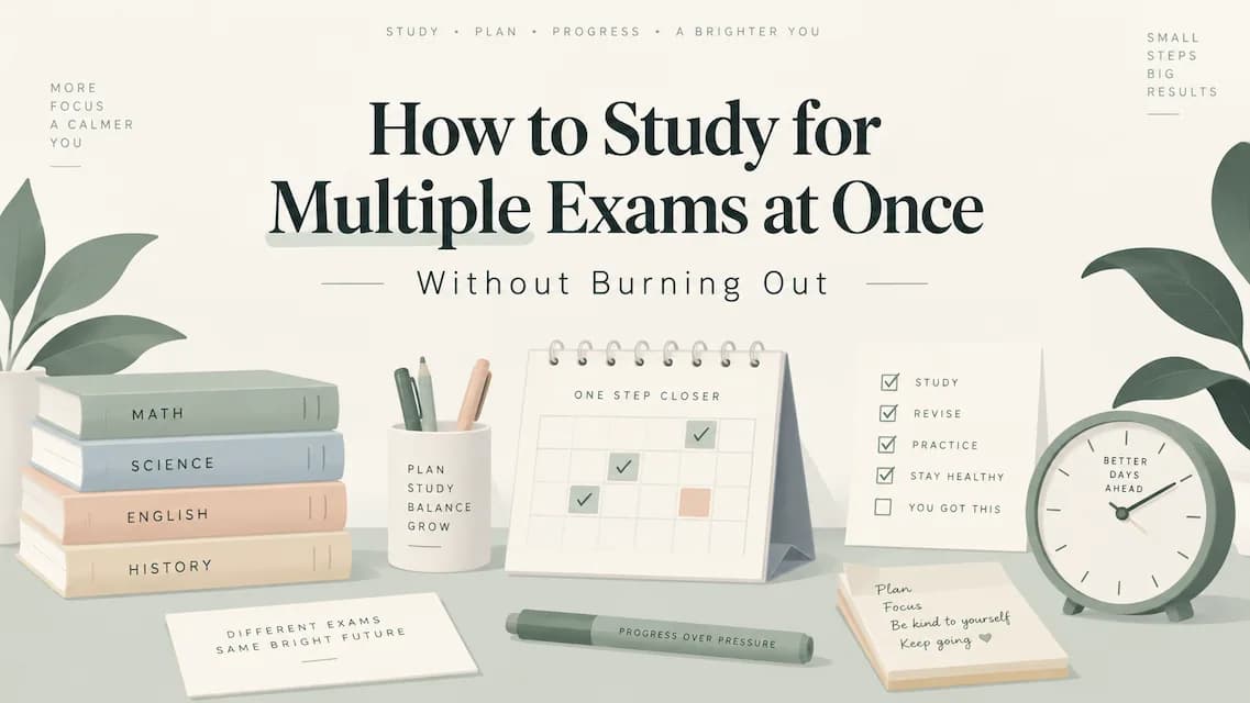 How to Study for Multiple Exams at Once Without Burning Out
