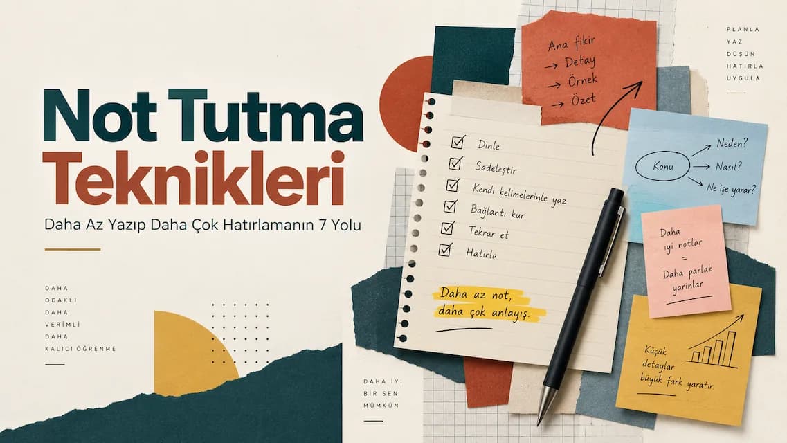 Not Tutma Teknikleri: Daha Az Yazıp Daha Çok Hatırlamanın 7 Yolu
