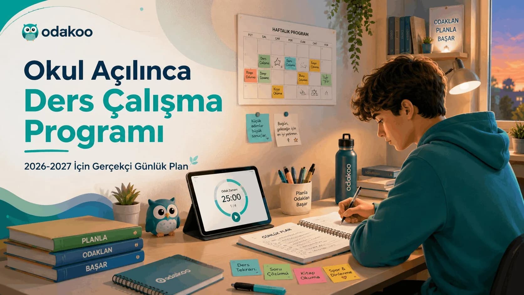 Okul Açılınca Ders Çalışma Programı Nasıl Yapılır? 2026-2027 Günlük Plan