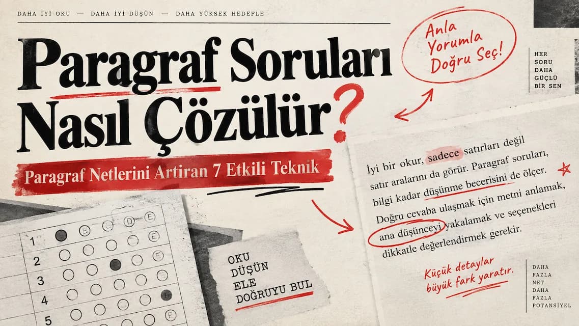 Paragraf Soruları Nasıl Çözülür? Paragraf Netlerini Artıran 7 Etkili Teknik
