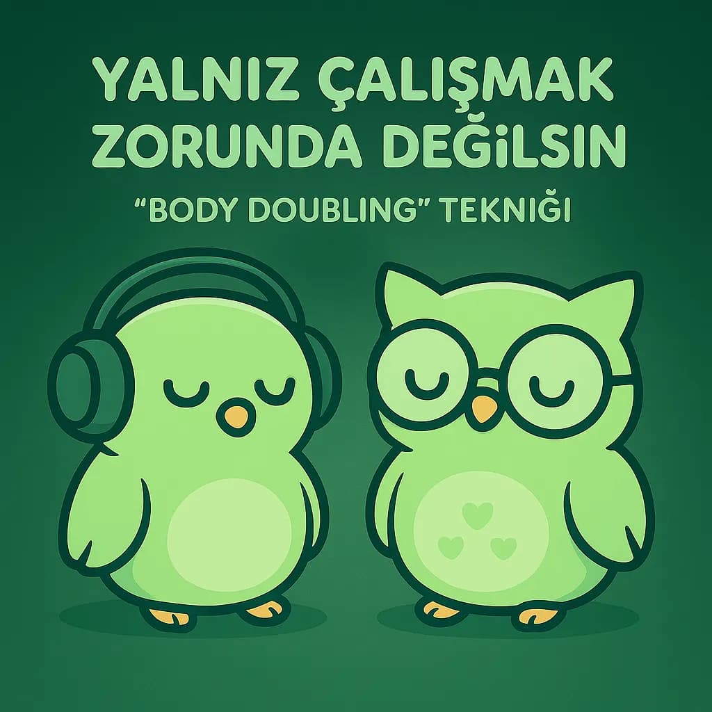 Yalnız Çalışmak Zorunda Değilsin: "Body Doubling" Tekniği