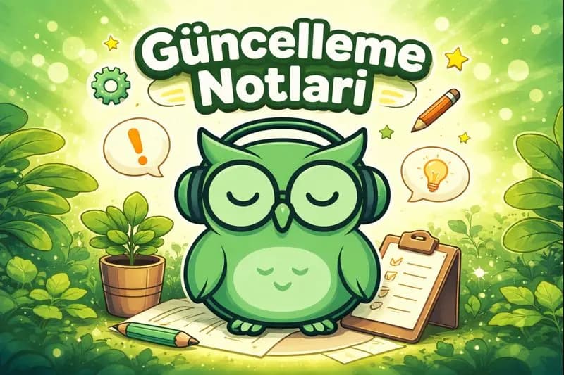 Odakoo aylık güncelleme notları
